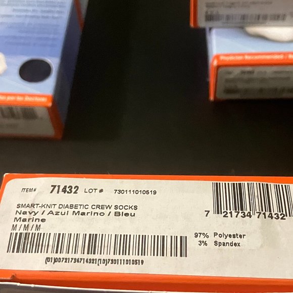 Smart Knit Men's Navy Blue Diabetic Crew Socks M (8-10) NIB - Picture 8 of 8